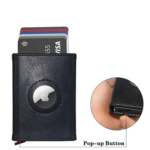 

Phone Case For Apple AirTag AirTag Case AirTag Card Holder Shockproof Dustproof Solid Colored PU Leather