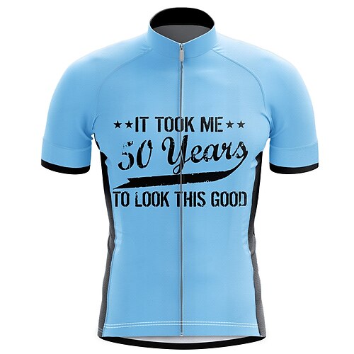 

21Grams Men's Cycling Jersey Short Sleeve Bike Top with 3 Rear Pockets Mountain Bike MTB Road Bike Cycling Breathable Quick Dry Moisture Wicking Reflective Strips Blue Polyester Spandex Sports
