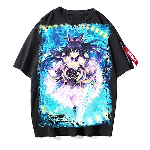 

Inspired by Date A Live Tohka Yatogami Cosplay Costume T-shirt Polyester / Cotton Blend Pattern Harajuku Graphic Kawaii T-shirt For Men's / Women's / Couple's