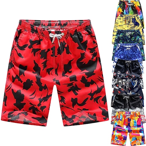 

Herren Badeshorts Bademode Surfshorts Surfshorts Unten Atmungsaktiv Rasche Trocknung Kordelzug Mit Taschen - Schwimmen Surfen Strand Wassersport Bedruckt Sommer