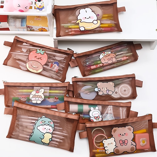 

PencilCasePenPouchMarkerBag Cartoon Cute Lightweight Leather Polyester for School Office Student