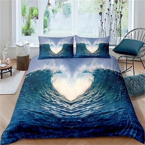 

3D Print Ocean Duvet Cover Set Quilt Bedding Sets Comforter Cover,Queen/King Size/Twin/Single(Include 1 Duvet Cover, 1 Or 2 Pillowcases Shams)