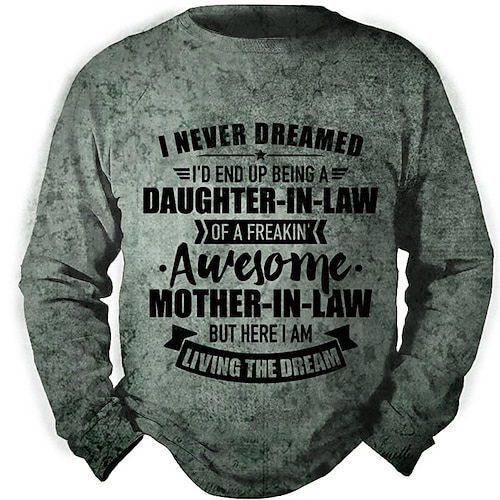 

Men's Unisex Sweatshirt Pullover Graphic Prints Letter Print Daily Sports 3D Print Casual Vintage Hoodies Sweatshirts Light Green