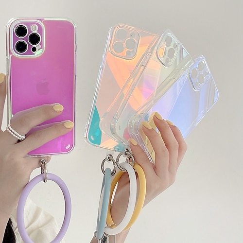 

Phone Case For Apple Back Cover Classic Series iPhone 13 Pro Max 12 11 X XR XS Max Bumper Frame Bracelet Soft Edges Color Gradient TPU