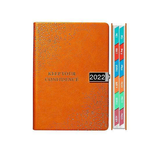 

2022 Daily Weekly Monthly Planner A5 5.8×8.3 Inch Classic PU Hardcover Agenda Monthly Tabs Planner 400 Pages for School Office Business