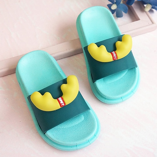 

Boys Girls' Sandals Casual Daily Beach PVC Fast Dry Non-slipping Slippers Little Kids(4-7ys) Casual Daily Beach Indoor Green Rosy Pink Summer