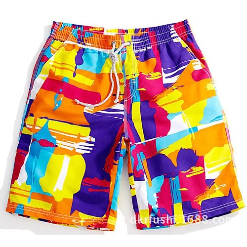 

Men's Swim Trunks Swim Shorts Quick Dry Lightweight Board Shorts Bathing Suit with Pockets Drawstring Swimming Surfing Beach Water Sports Printed Summer