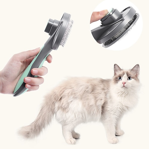 

Cat Comb Pet Short & Long Hair Removal Massaging Shell Comb Soft Deshedding Brush Grooming And Shedding Matted Fur Remover Massage Dematting Tool For Dog Puppy Rabbit Bunny