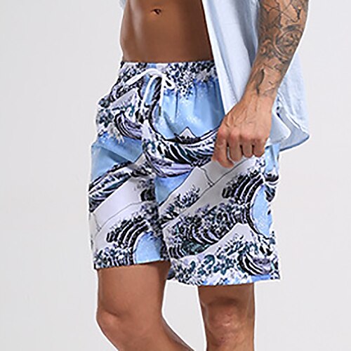 

Men's Swim Trunks Swim Shorts Quick Dry Lightweight Board Shorts Bathing Suit with Pockets Mesh Lining Drawstring Swimming Surfing Beach Water Sports Printed Summer / Stretchy
