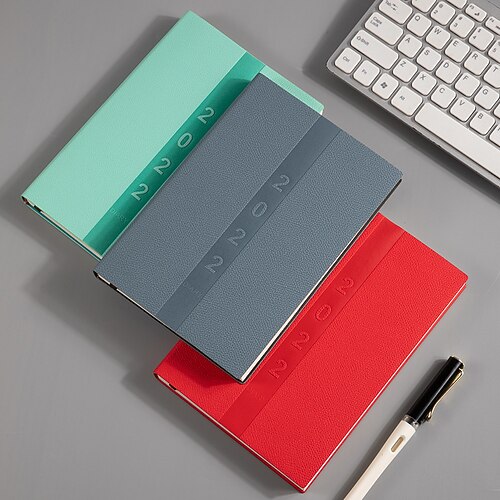 

2022 Daily Weekly Monthly A5 5.8×8.3 Inch Classic PU Hardcover Agenda Memory Ribbon Bookmark Planner 180 Pages for School Office Business