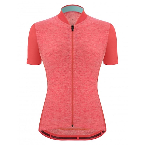 

21Grams Women's Short Sleeve Cycling Jersey Summer Spandex Black Orange Red Color Block Bike Top Mountain Bike MTB Road Bike Cycling Quick Dry Moisture Wicking Sports Clothing Apparel / Athleisure