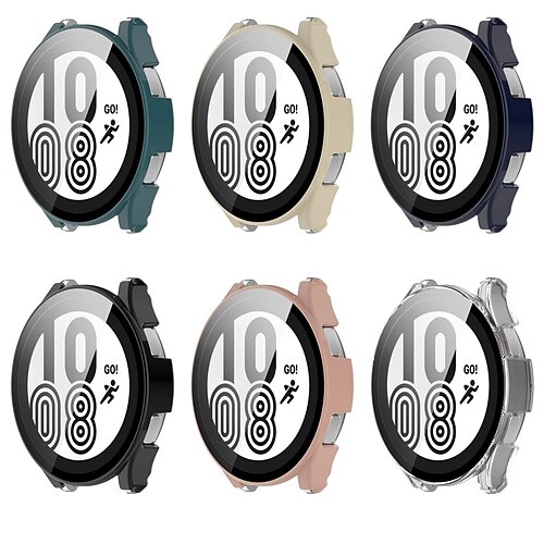 

2 Pack Watch Case with Screen Protector Compatible with Samsung Galaxy Watch 4 40mm / Watch 4 44mm Scratch Resistant Ultra-thin HD Clear Tempered Glass / Soft TPU Watch Cover