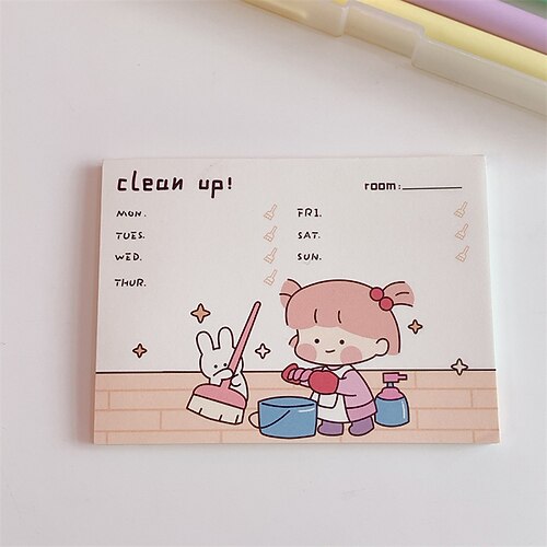 

5 pcs Sticky Notes 43 inch Colorful Paper Lined Cute Self-adhesive Post It Notes for School Office Student