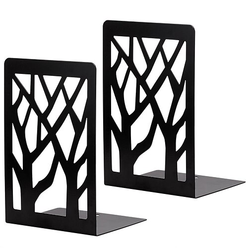 

2PC tree shadow book stand retro personality metal bookend