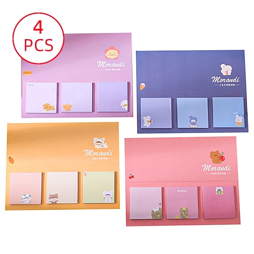 

8 pcs Sticky notes 8.76.7 inch Colorful Paper Random Pattern Cute Self-adhesive Post It Notes for School Office Student