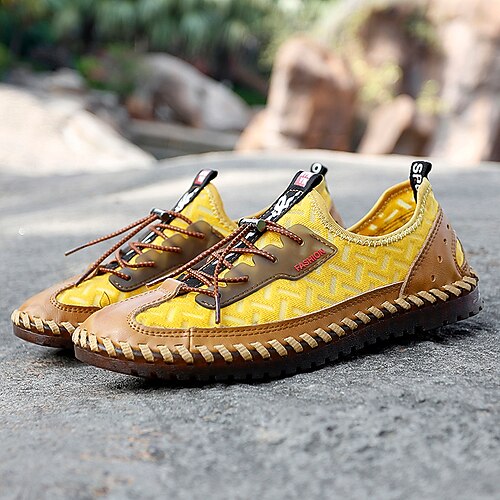 

Men's Sandals Sneakers Classic British Daily Outdoor PU Booties / Ankle Boots Black Yellow Beige Fall Spring