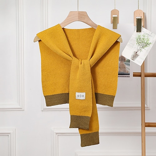 

Women's Shrug Knitted Color Block Shrugs Stylish Elegant Long Sleeve Sweater Cardigans V Neck Spring Summer White Black Light Brown