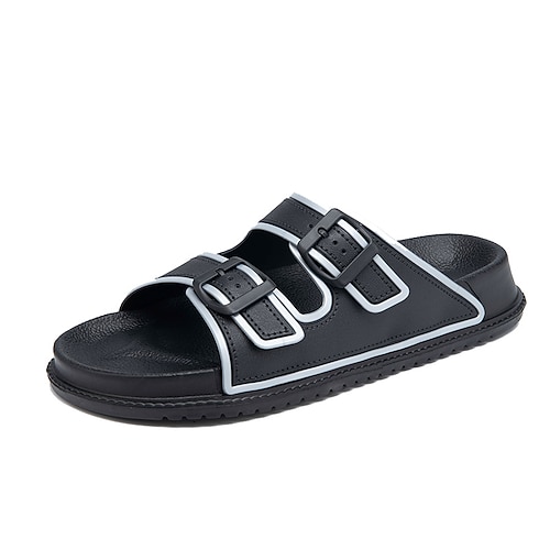 

Men's Slippers Flip-Flops Casual Beach Daily PVC Black / Red Black Gray Summer
