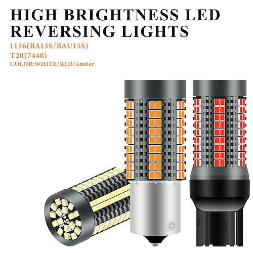 

2PCS 1156 BA15S P21W PY21W LED T20 7440 1157 BAY15D LED Bulbs 126 SMD CanBus Lights for Turn Signals Reversing Lights Signal Lights 12V