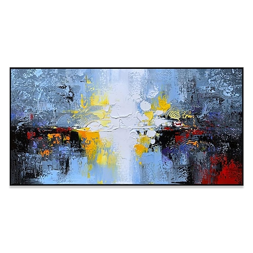 

Oil Painting Hand Painted Horizontal Abstract Modern Rolled Canvas (No Frame)