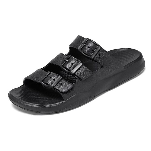 

Men's Slippers Flip-Flops Casual Beach Daily EVA(ethylene-vinyl acetate copolymer) White Black Gray Summer