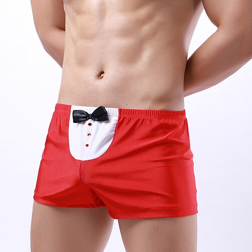 

Papá Noel regalo de Navidad Boxers Cortos Ropa Interior Hombre Navidad Navidad Mascarada Nochebuena Adulto Fiesta Navidad Poliéster