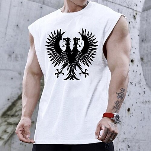 

Men's Unisex T shirt Hot Stamping Graphic Prints Animal Crew Neck Street Daily Print Cap Sleeve Tops Casual Designer Big and Tall Sports White / Summer