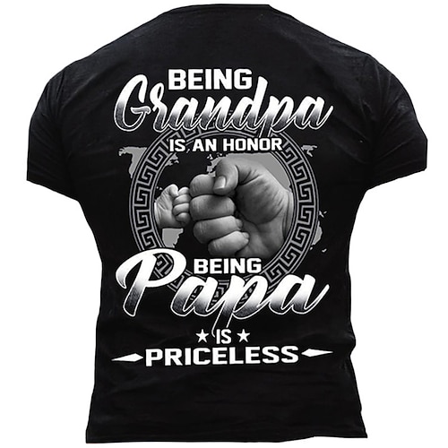 

Men's Unisex T shirt 3D Print Graphic Prints Hand Crew Neck Street Daily Print Short Sleeve Tops Casual Designer Big and Tall Papa T Shirts Black