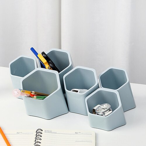 

Pen Holder Cup Lightweight Multifunction Plastics for Office Student Kids