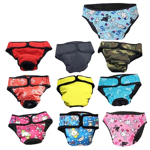 

Dog Diapers Washable Female Dog Diapers Wraps, Pet Female Dog Physiological Pants Diaper Underwear Washable Sanitary Panties Reusable Waterproof