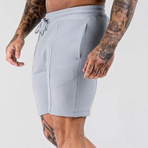 

Homme Short athlétique Short actif Short de survêtement Short Poche Plein Confort Respirable Extérieur du quotidien Sortie Mode Vêtement de rue Bleu Violet