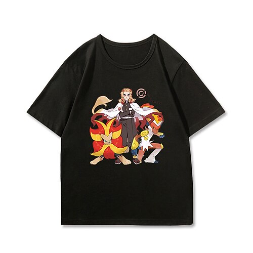 

Inspired by Demon Slayer: Kimetsu no Yaiba Rengoku Shinjurou T-shirt Anime 100% Polyester Anime Harajuku Graphic Kawaii T-shirt For Men's / Women's / Couple's