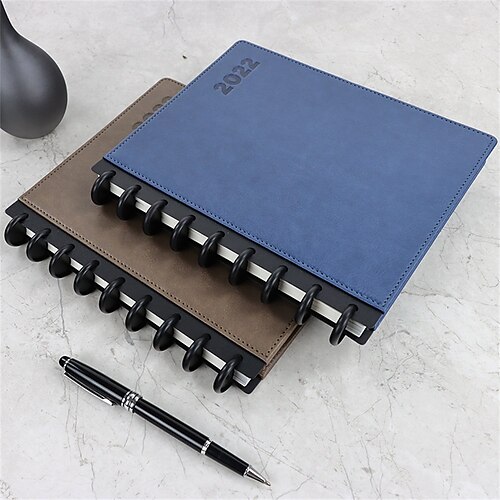 

2022 Daily Spiral Twin-Wire Binding Planner B5 6.9×9.8 Inch Classic Paper Hardcover Agenda Double Coil Design Planner 100 Pages for School Office Student