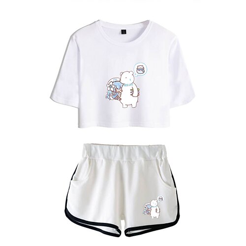 

Inspired by Hololive Cosplay Outfits Crop Top 100% Polyester Anime Harajuku Graphic Shorts For Women's