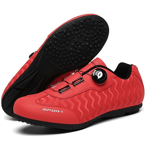 

Adults' Bike Shoes Mountain Bike Shoes Road Bike Shoes Anti-Slip Cushioning Breathable Mountain Bike MTB Road Cycling Cycling / Bike White Black Red Men's Women's Cycling Shoes