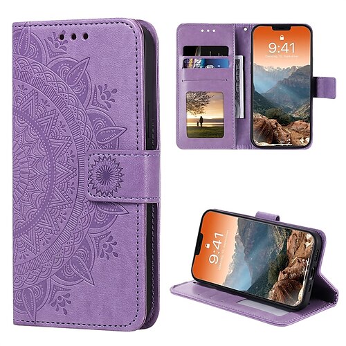 

Phone Case For Apple Wallet Card iPhone 13 Pro Max 12 Mini 11 X XR XS Max 8 7 Card Holder with Stand with Wrist Strap Solid Colored PU Leather