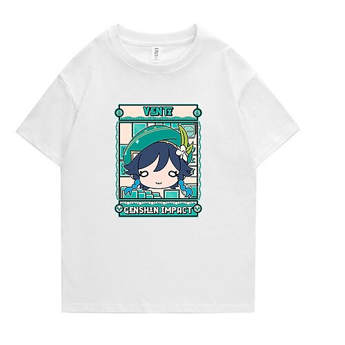 

Inspired by Genshin Impact Venti T-shirt Cartoon 100% Polyester Anime Harajuku Graphic Kawaii T-shirt For Men's / Women's / Couple's