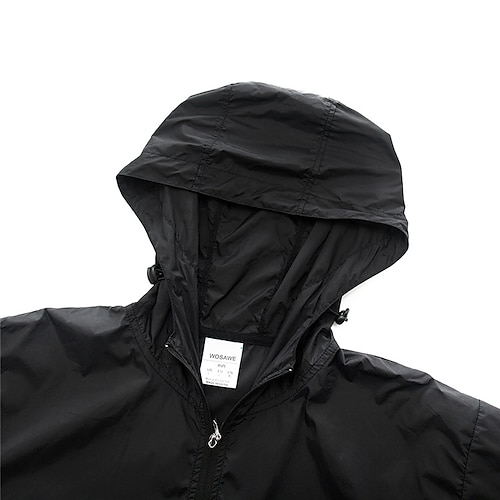  Wosawe, chaqueta de ciclismo para hombre, rompevientos, chaqueta de lluvia impermeable, chaquetas reflectantes para correr, chubasquero plegable con capucha para bicicleta, ligero, transpirable,