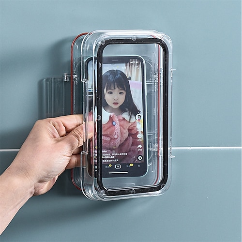 

Shower Phone Holder Waterproof Phone Case Mount Portrait Landscape Touch Screen Viewing Modes for Shower