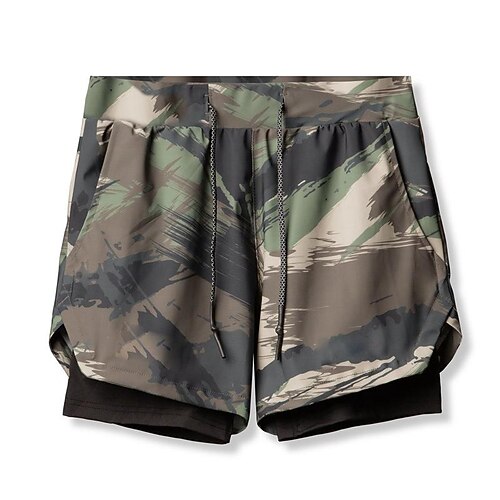 

Men's Swim Shorts Swim Trunks Quick Dry Lightweight Board Shorts Bathing Suit Compression Liner Drawstring with Pockets Swimming Surfing Beach Water Sports Camo / Camouflage Summer