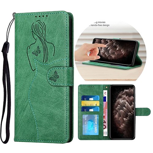 

Phone Case For Apple Wallet Card iPhone 14 Pro Max 14 Plus 13 12 11 Pro Max Mini X XR XS Wallet Card Holder with Stand Solid Colored PU Leather