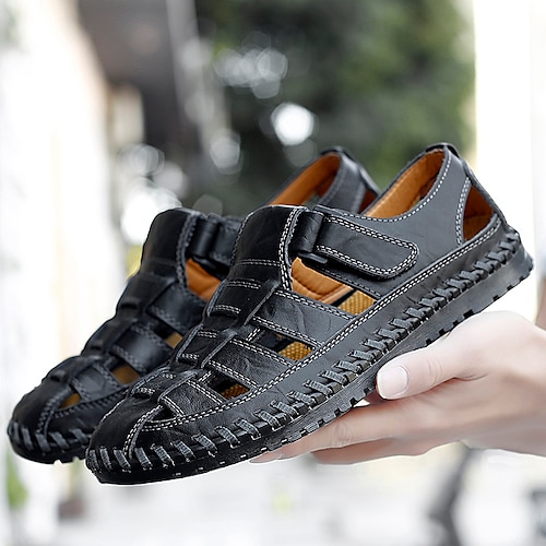 

Men's Sandals Sneakers Casual Classic British Daily Office Career PU Booties / Ankle Boots Wine Black Brown Fall Spring