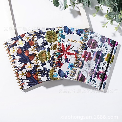 

4 pcs Spiral Notebook Notebook Lined A6 4.1×5.8 Inch Cartoon Aesthetic Cute Paper Hardcover Pocket 160 Pages Notebook for School Office Student