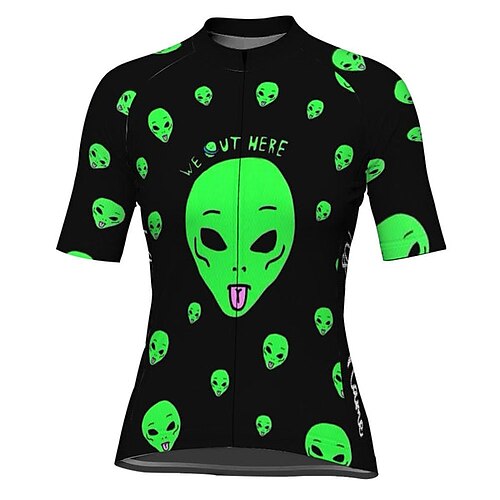 

21Grams Women's Short Sleeve Cycling Jersey Graphic Bike Top Mountain Bike MTB Road Bike Cycling Black Spandex Polyester Breathable Quick Dry Moisture Wicking Sports Clothing Apparel / Athleisure