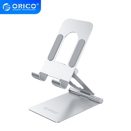 

ORICO Mobile Phone Stand All Aluminum Adjustable Stand for iPhone Samsung Xiaomi Metal Foldable Desktop Stand Desk