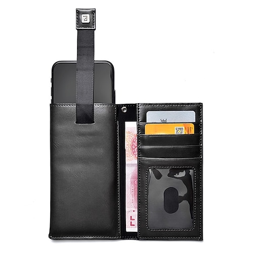 

Phone Case For Xiaomi Apple Samsung Galaxy Wallet Card Universal Portable Wallet Card Holder Solid Colored PU Leather