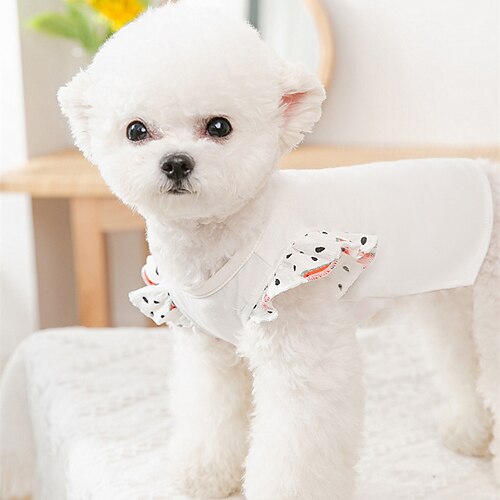 

Dog Cat Shirt / T-Shirt Solid Colored Fashion Cute Holiday Casual / Daily Dog Clothes Puppy Clothes Dog Outfits Soft White Costume for Girl and Boy Dog Cloth XS S M L XL 2XL