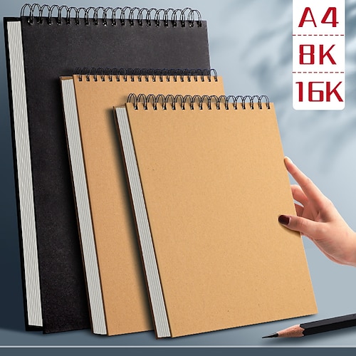 

Spiral Notebook Lined A7 2.9×4.1 Inch A4 8.3×11.7 Inch B5 6.9×9.8 Inch Simplicity Paper Hardcover Thickening 120 Pages Notebook for School Office Business
