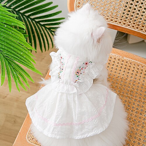 

Dog Princess Dresses Puppy Bow Knot Dress Pet Tutu Dresses Striped Mesh Puppy Dog Princess Summer Dresses for Small Medium Cat Puppy Dog
