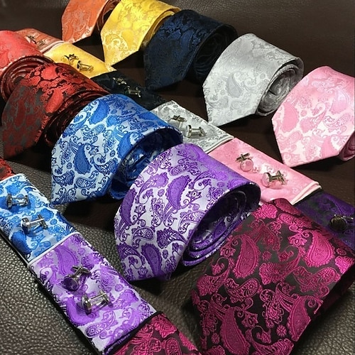 

Men's Ties Pocket Squares Pocket Square Cufflinks Sets Work / Wedding / Gentleman Jacquard